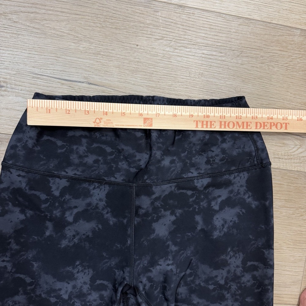 CRZ YOGA Womens L Fleece Lined Leggings Black Cloud Print High Rise Athletic - Picture 4 of 9